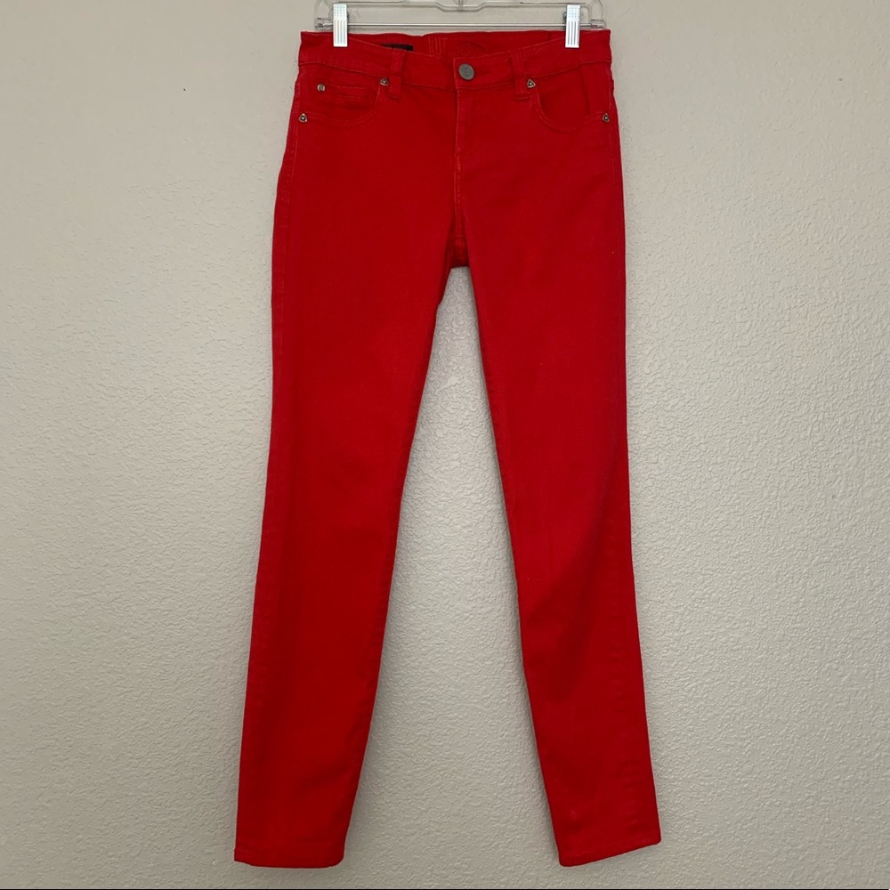 Kut from the Kloth Diana Skinny Jeans Red 4